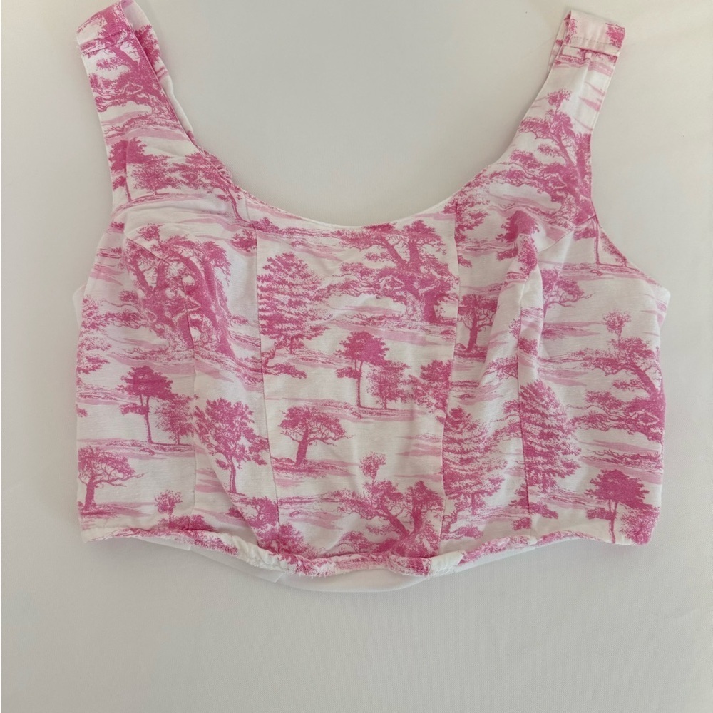 Pink Patterned Women's Top - Picture 3 of 5